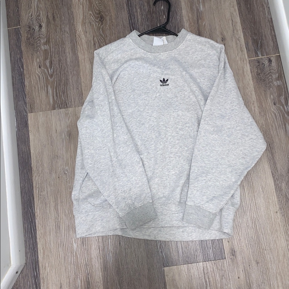 Adidas Light Gray Crewneck Sweater